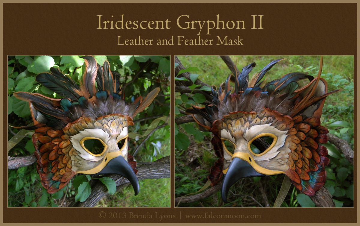 Iridescent Gryphon II - Leather Mask