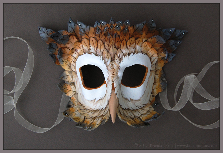 Winter Owl - Leather Mask