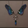 Dusk Raven - Leather Wing Necklace