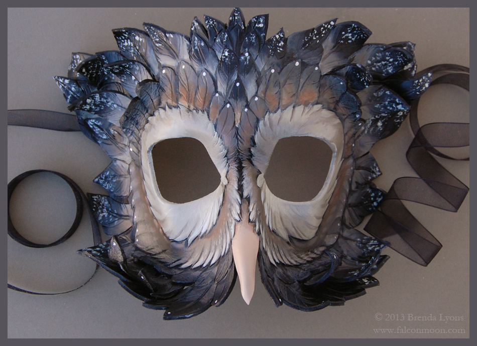 Dusky Starlight Owl - Leather Mask