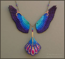 Radiance Falcon Wings - Leather Necklace