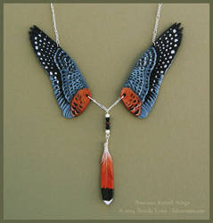 American Kestrel Wings II - Leather Necklace