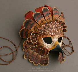 Fantasy Red-Tailed Hawk - Leather Mask