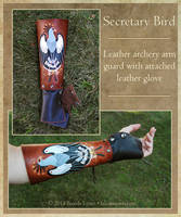 Secretary Bird Leather Arm Guard with Glove