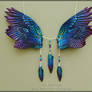 Dusk Angel Wings - Leather Necklace