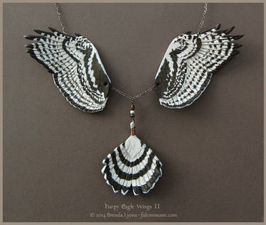 Harpy Eagle Wings II - Leather Wing Necklace