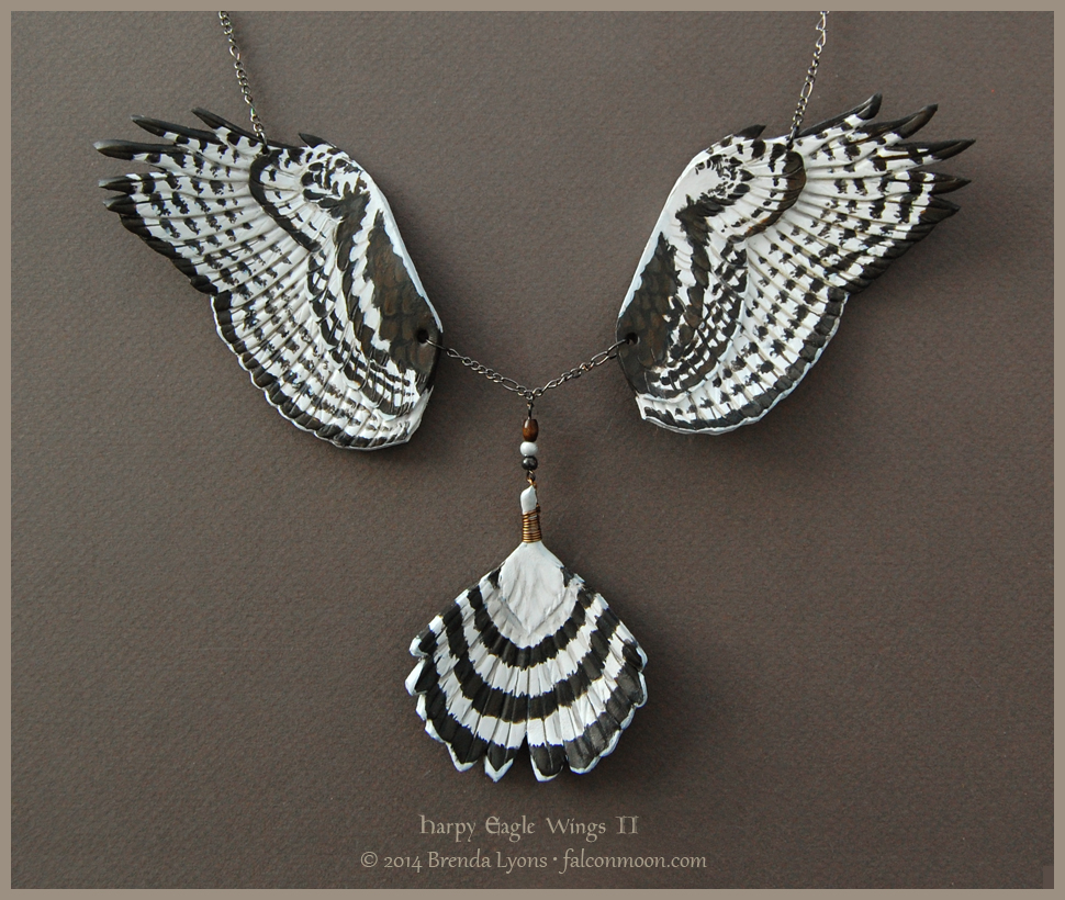 Harpy Eagle Wings II - Leather Wing Necklace by windfalcon on DeviantArt