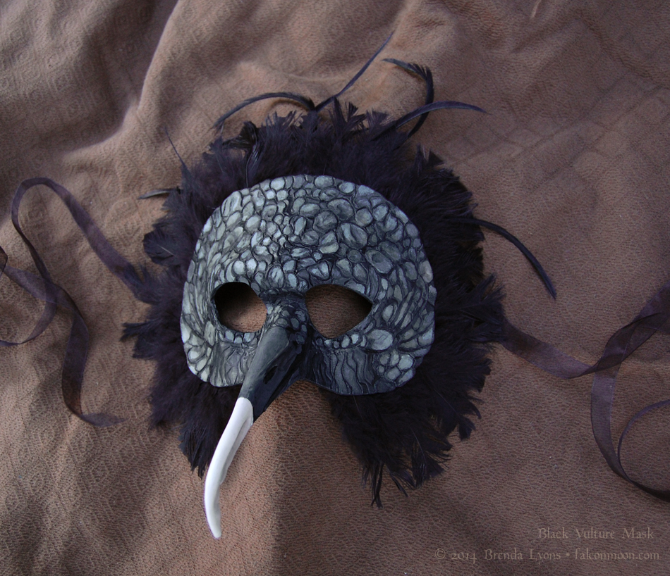 Black Vulture Leather Mask