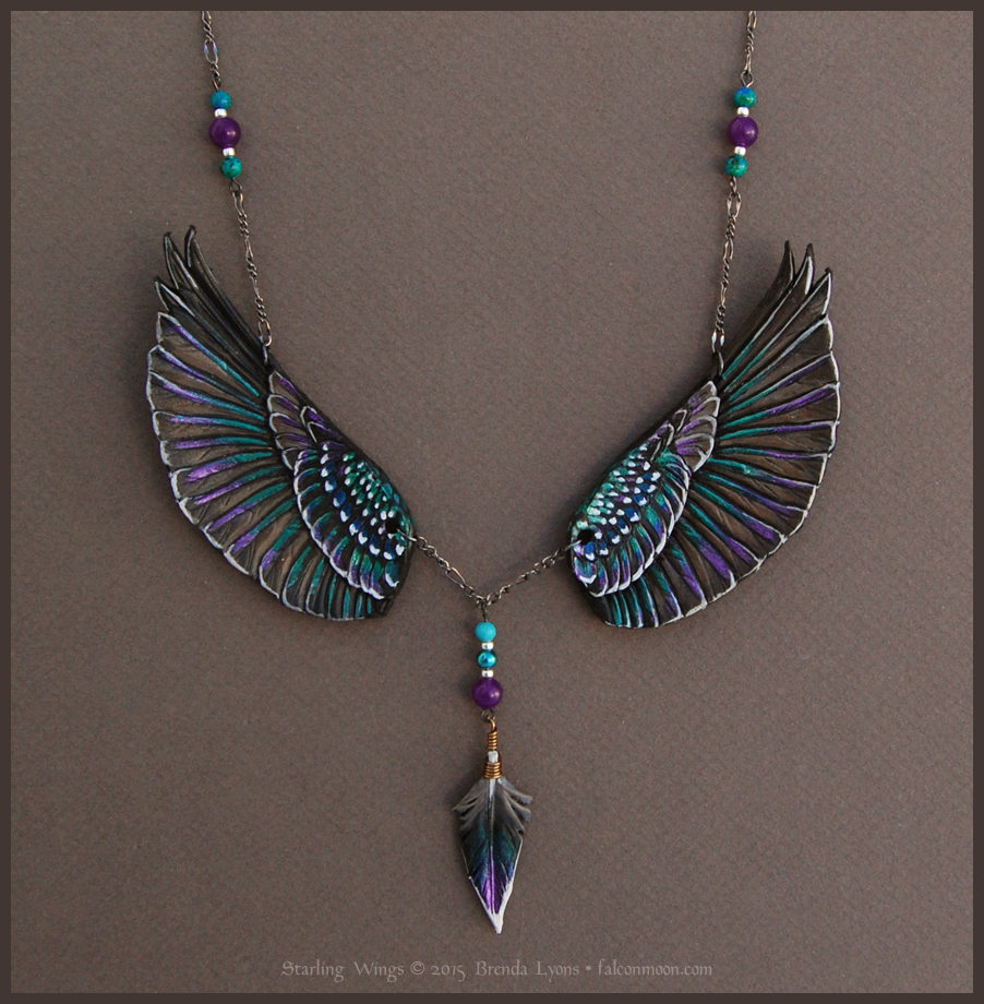 Starling Wings - Leather Necklace