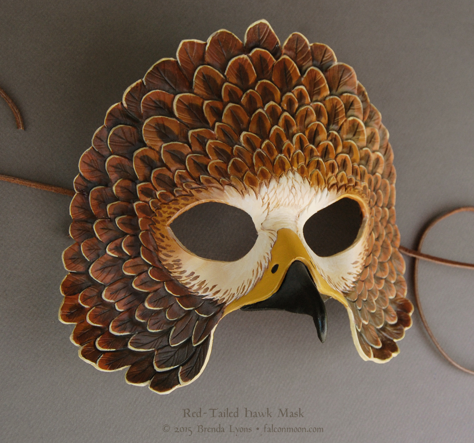 Red Tailed Hawk - Leather Mask by windfalcon on DeviantArt