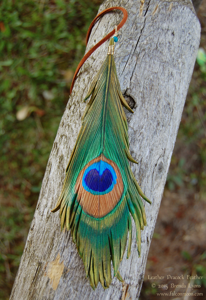 Peacock Leather Feather