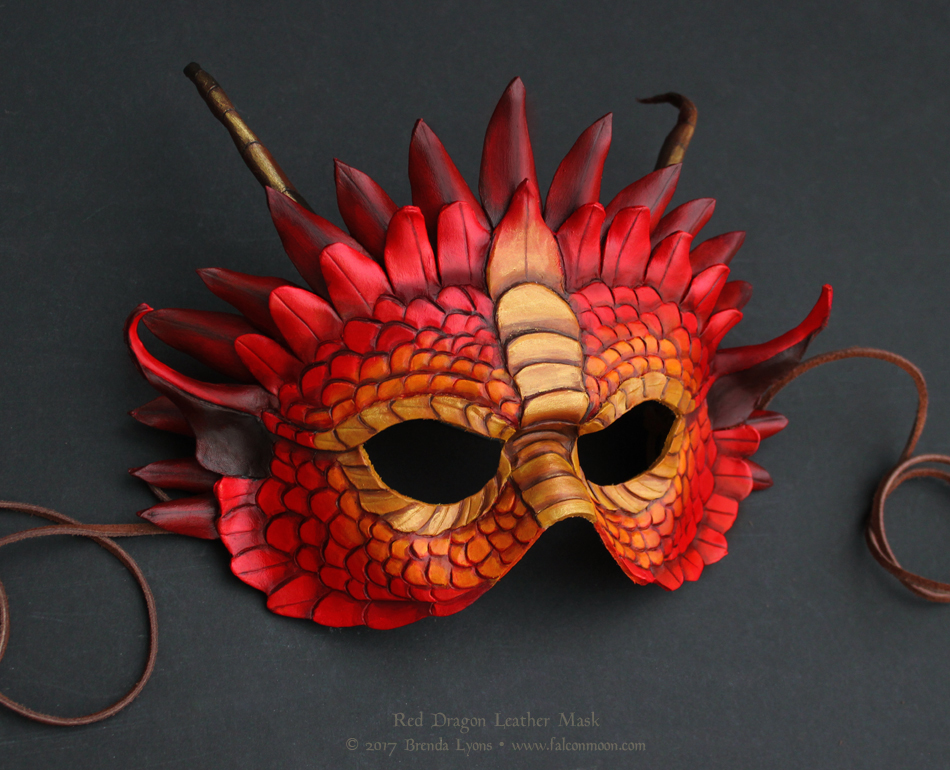 Black and Red Dragon Mask