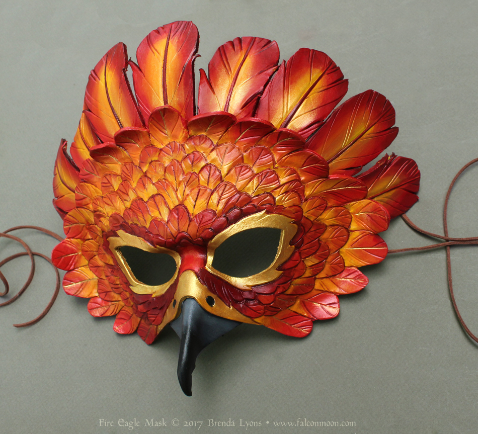 Fire Bird Mask Fire Eagle Leather Mask by windfalcon on DeviantArt
