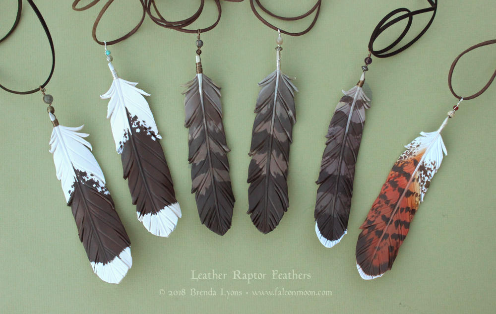 Small Raptor Feather Six Leather Raptor Feathers by windfalcon on DeviantArt