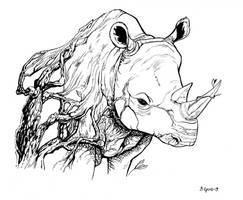 Inktober Day 5: Rhinoceros Build