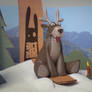 Reindeer on christmas vacation