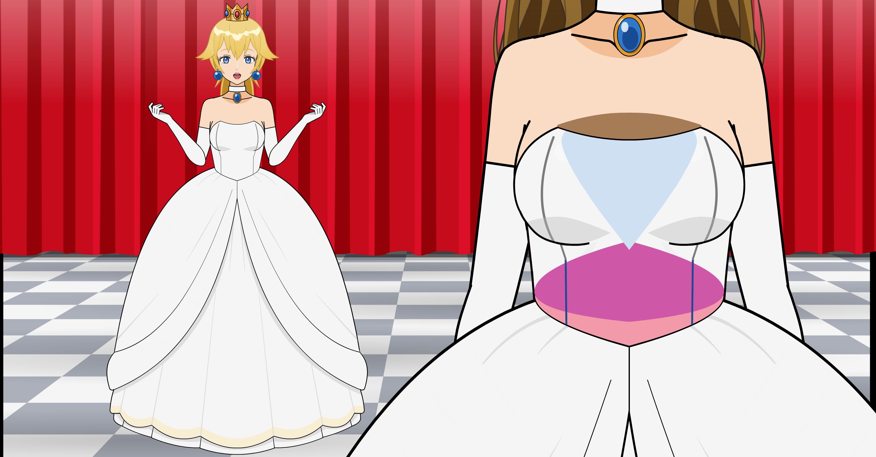 Princess peach 2024 wedding dress cosplay