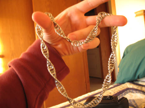 spiral chain maille necklace