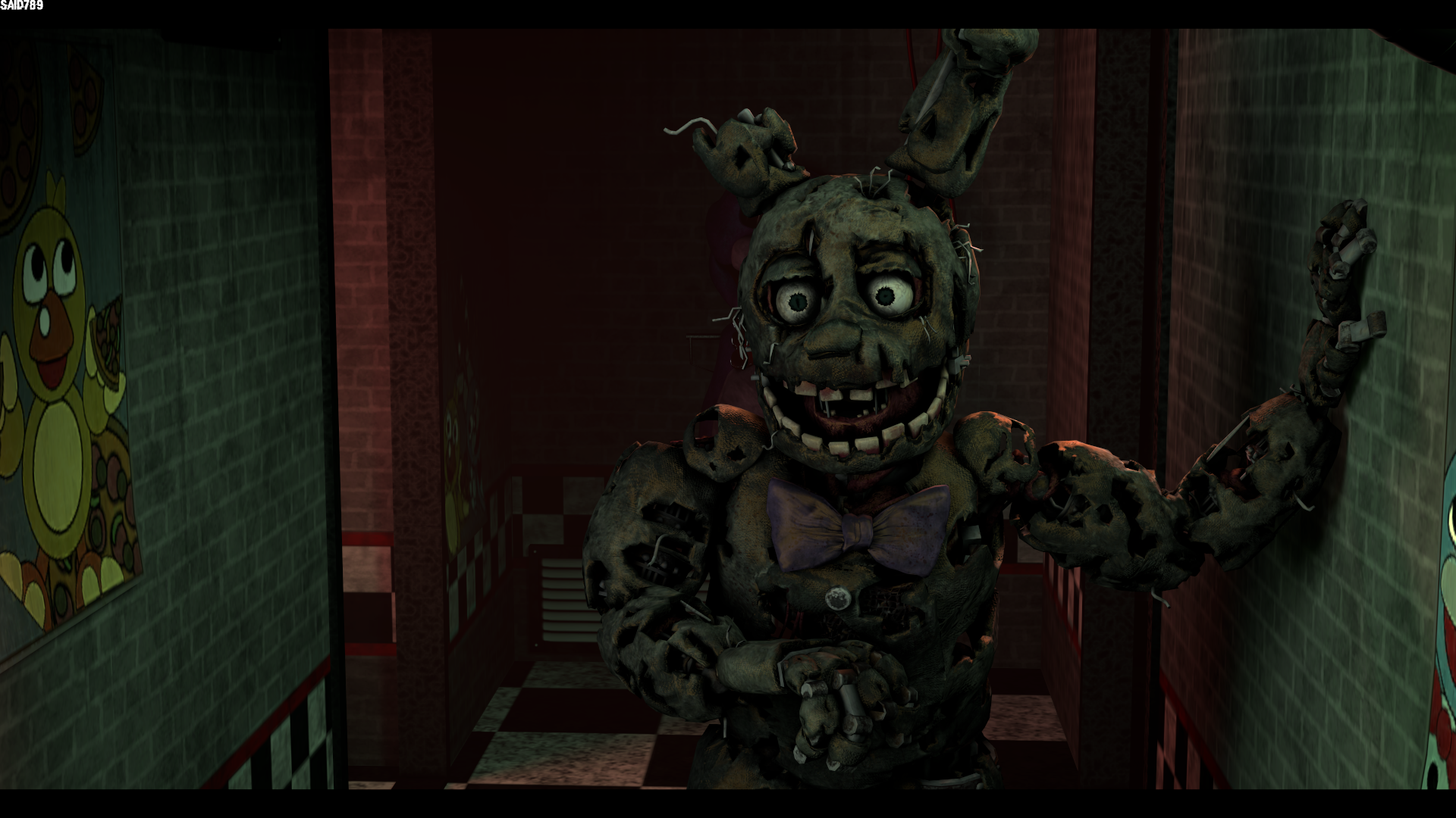 Springtrap Before He Rotted Stylised Springtrap (he got a bowtie) by Said78951 on DeviantArt
