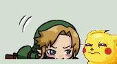 Link and Pikachu