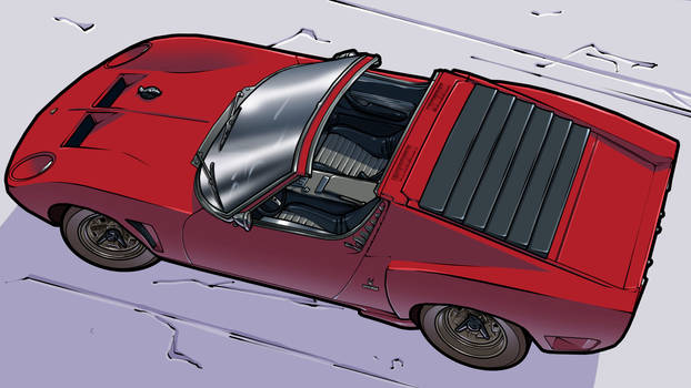 Lamborgini Miura Targa Cell shade