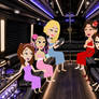 On the way to prom with party buses