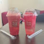 We got smoothies from Mango Mango