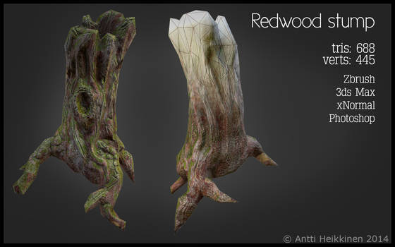 Redwood Stump / lowpoly