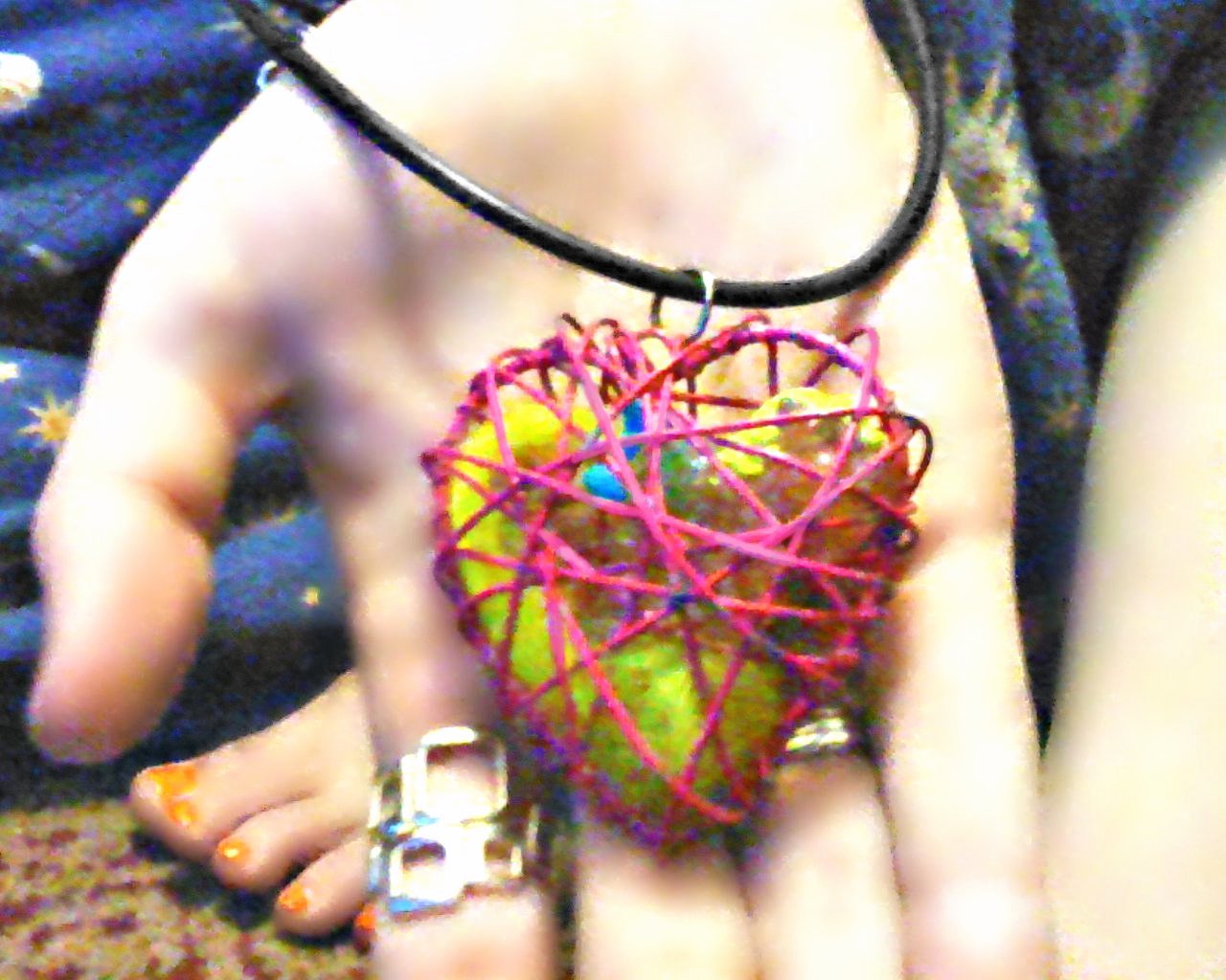 My Little Pony Inside a Pink Heart Cage Necklace