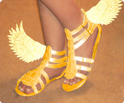 besteden Geleerde Symmetrie Golden Winged Sandals by OlympianGrace on DeviantArt