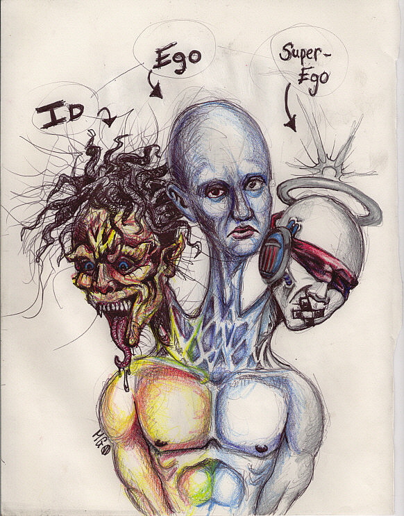 Id Ego Super-ego Painting | escapeauthority.com