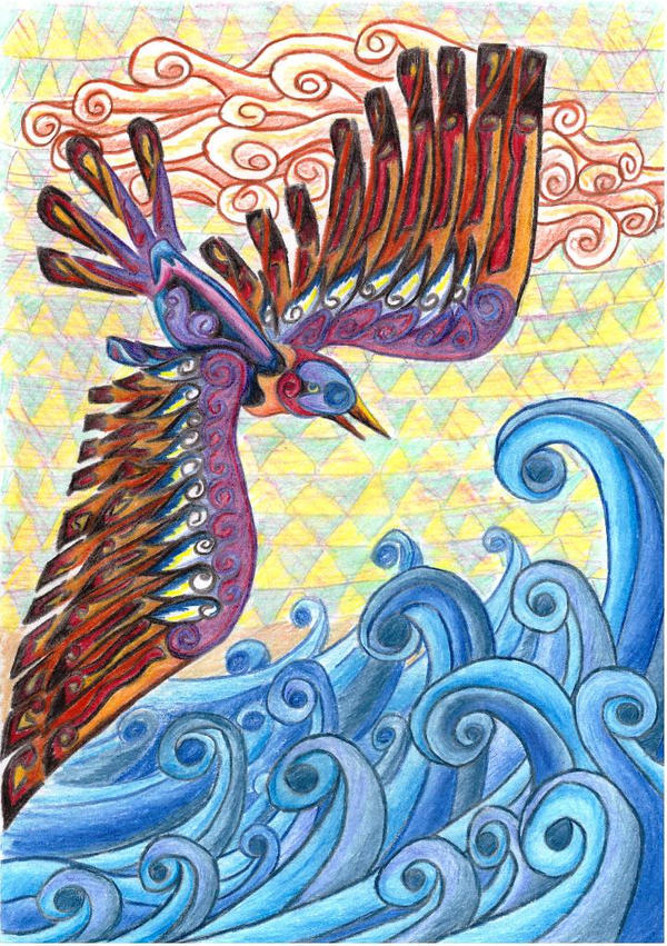 Wave Pattern Bird Frit Bird of waves by Kxeron2 on DeviantArt