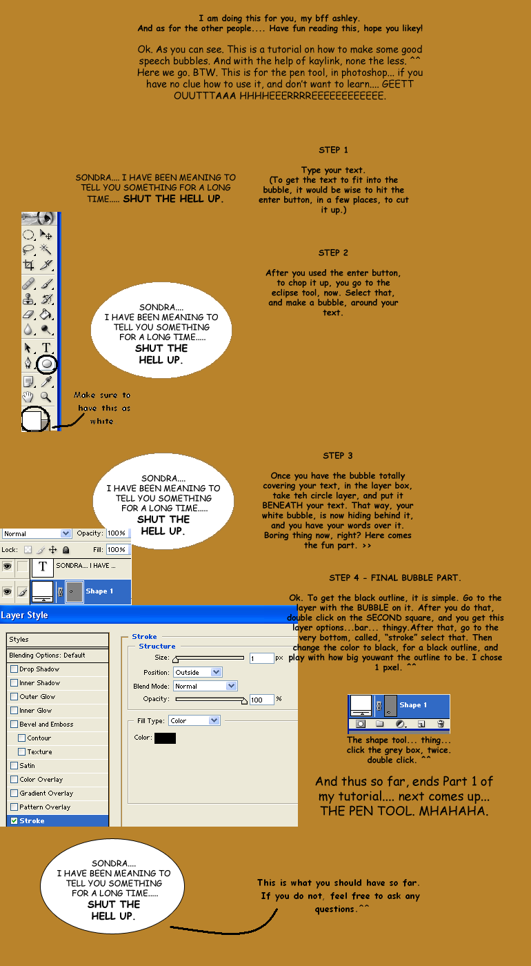 Speech Bubble Tutorial Part 1