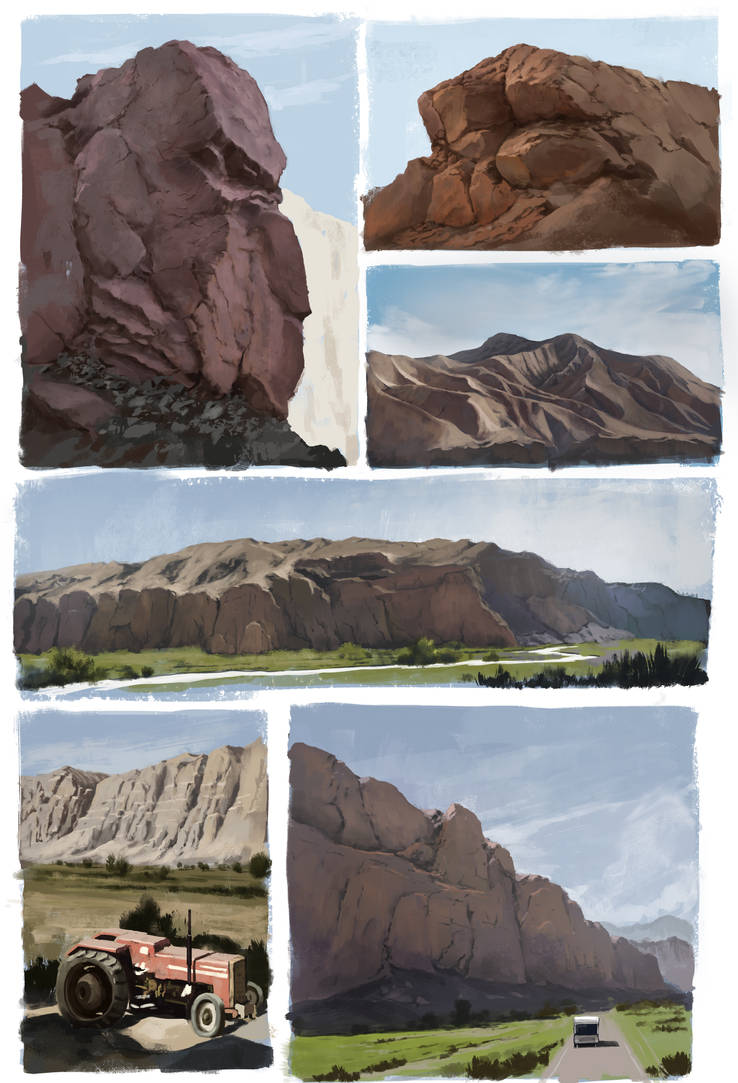 Mountain and Rocks Sketches by CanadianMark on DeviantArt