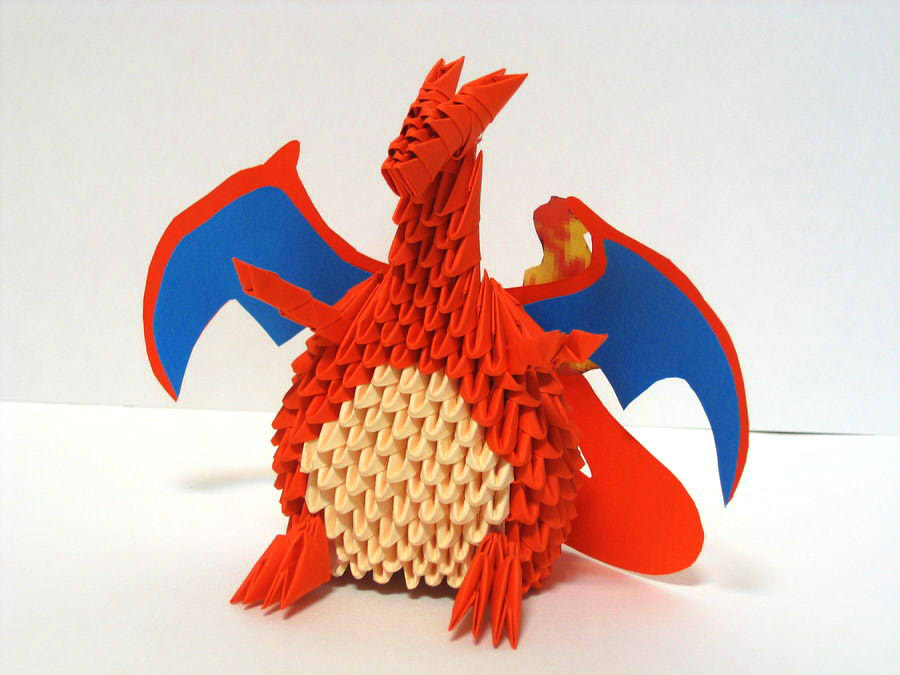 3-D Origami Charizard