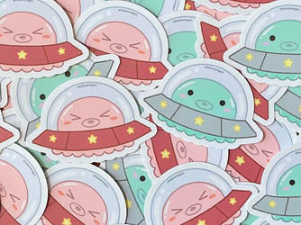 Jelly UFO Stickers