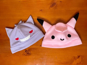 Gengar and Clefable Hats