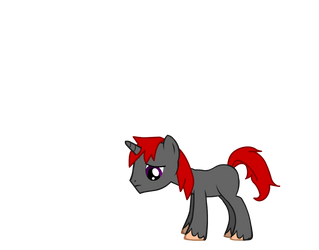 Depressed pony, named Gloomy Night