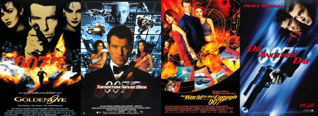 ترتيب افلام جيمس بوند من البداية حتى الآن 11 Pierce Brosnan James Bond Movies by ESPIOARTWORK-102 on DeviantArt