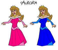 Princess Aurora Dress In Pink And Blue Colors