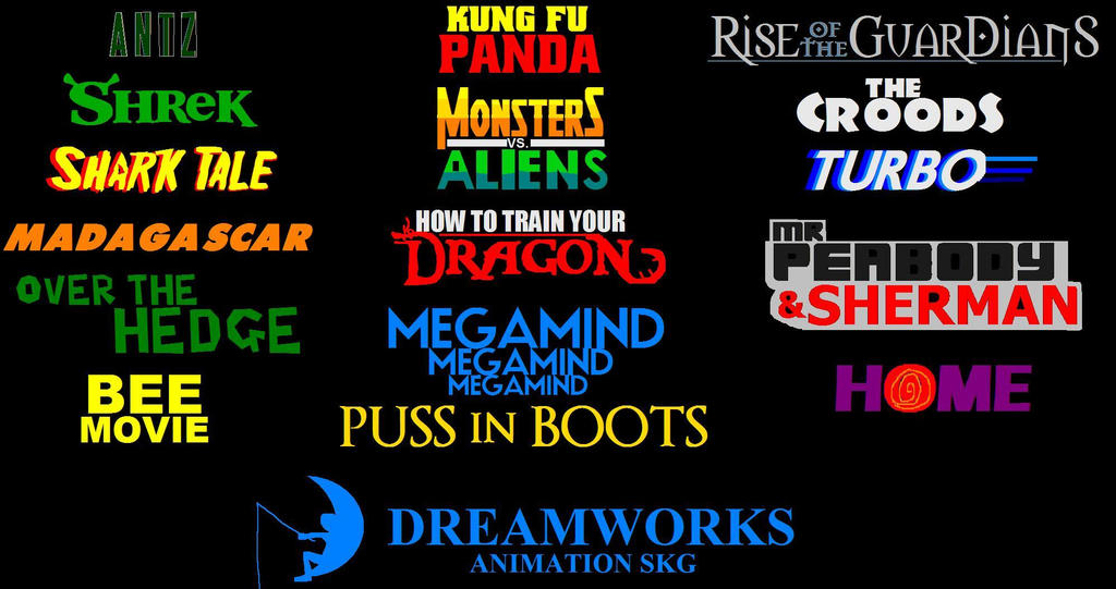 DreamWorks CGI Movie Titles by ESPIOARTWORK-102 on DeviantArt