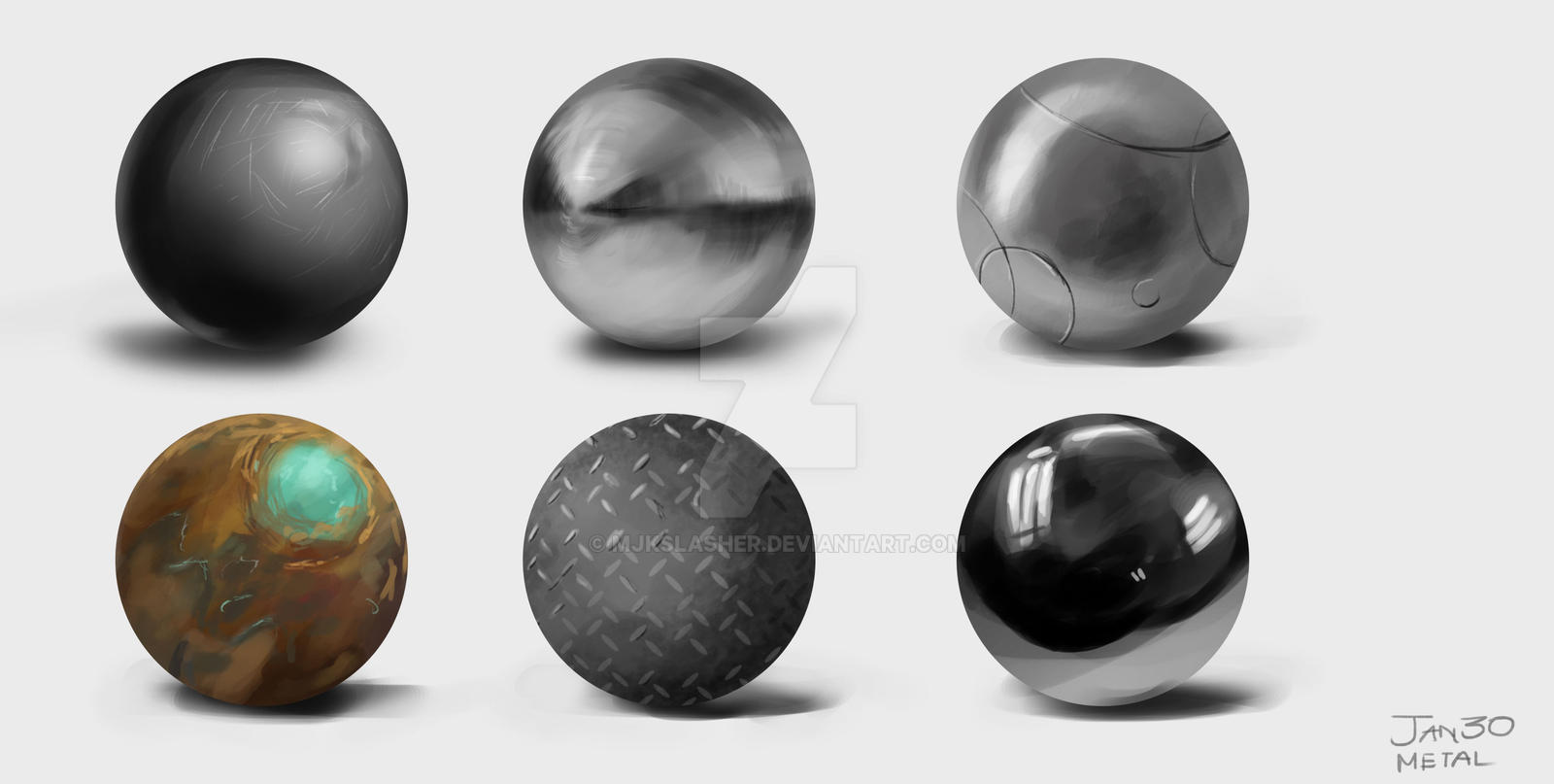 Material Study 1 - Metal by mjkslasher on DeviantArt