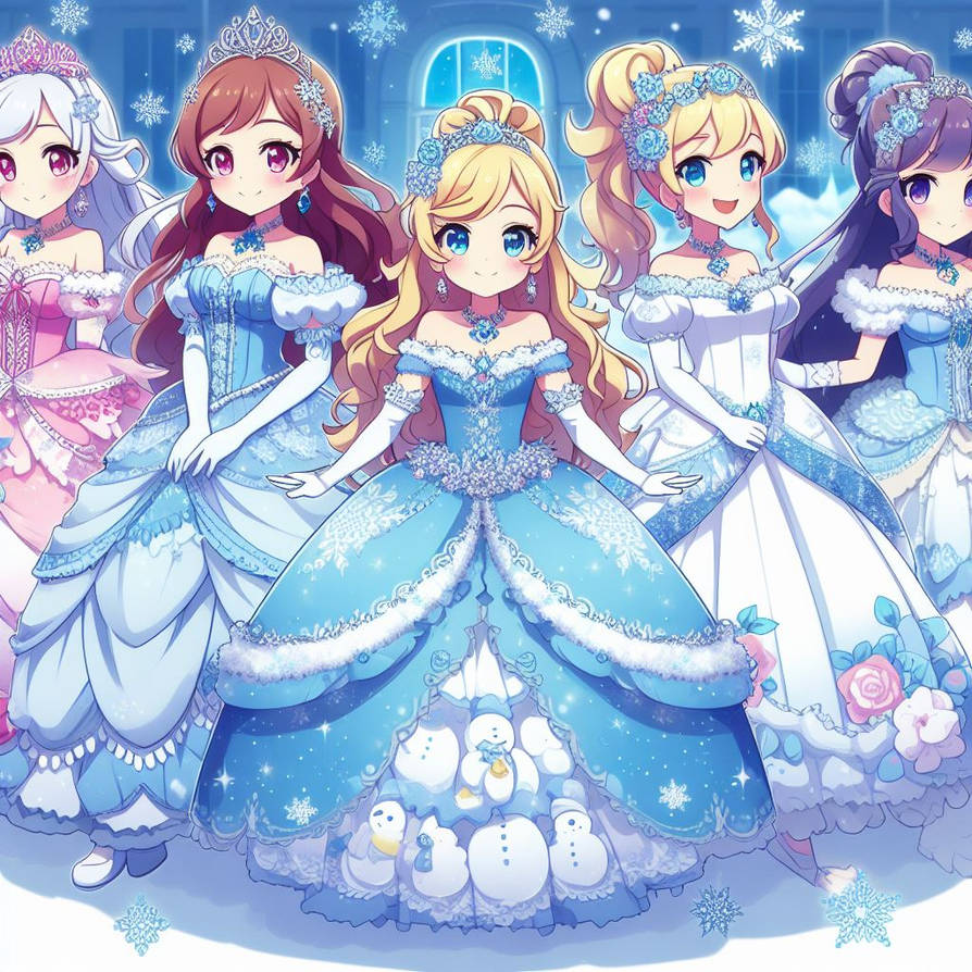 5 Princesses in a Winter Wonderland! by WillaverseCreator on DeviantArt