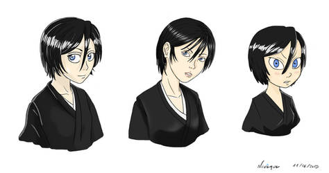 Rukia in 3 different styles