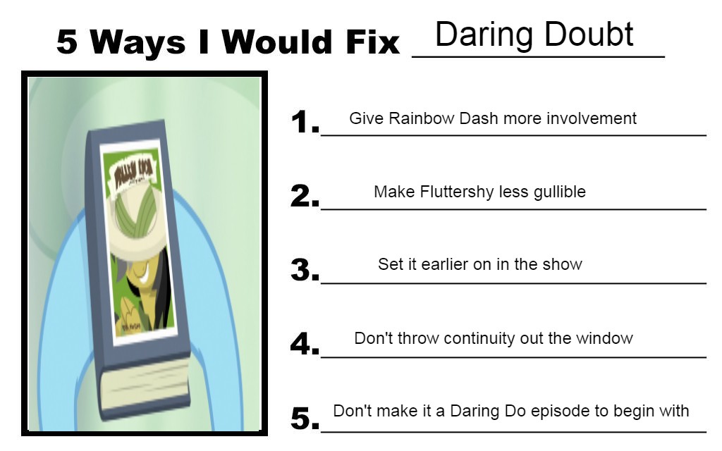 5 Ways I Would Fix Daring Doubt By Endlesswire94 On Deviantart 5 Ways I Would Fix Daring Doubt By Endlesswire94 On Deviantart
