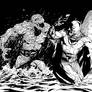 Batman and Killer Croc Inked