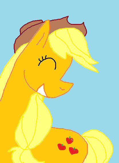 MLP smiling AJ by Rainbowbrony1803 by RAINBOWBRONY1803 on DeviantArt