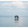 Wooden boat at the sea