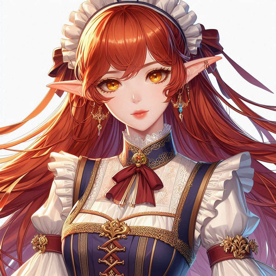 Fire Elf Maidservant by Wandering-DM on DeviantArt