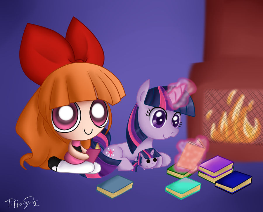 PPG and MLP - READ A BOOK by iTiffanyBlue on DeviantArt